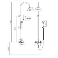 Душевая система для ванны Imprese Cuthna Stribro T-10280 